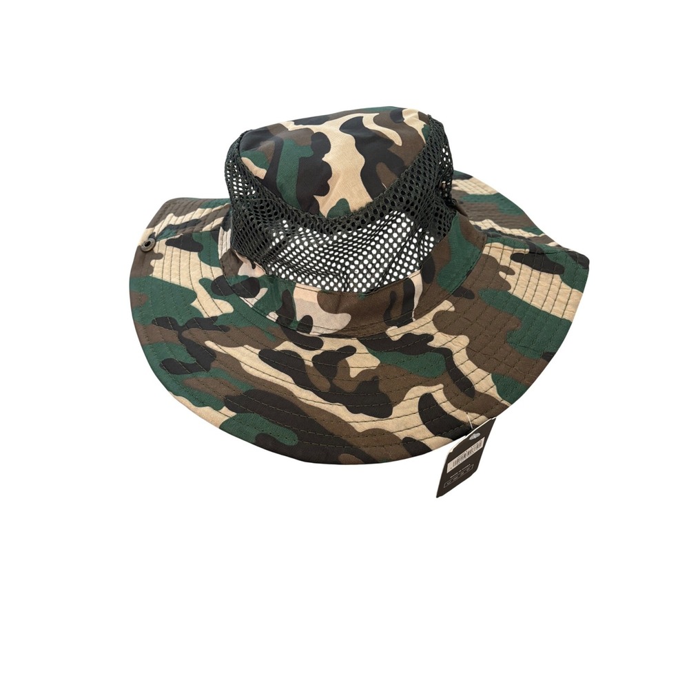 DF Camouflage Boonie Hat Mesh Breathable Fishing Hiking Sun Bucket Hat Camo NEW